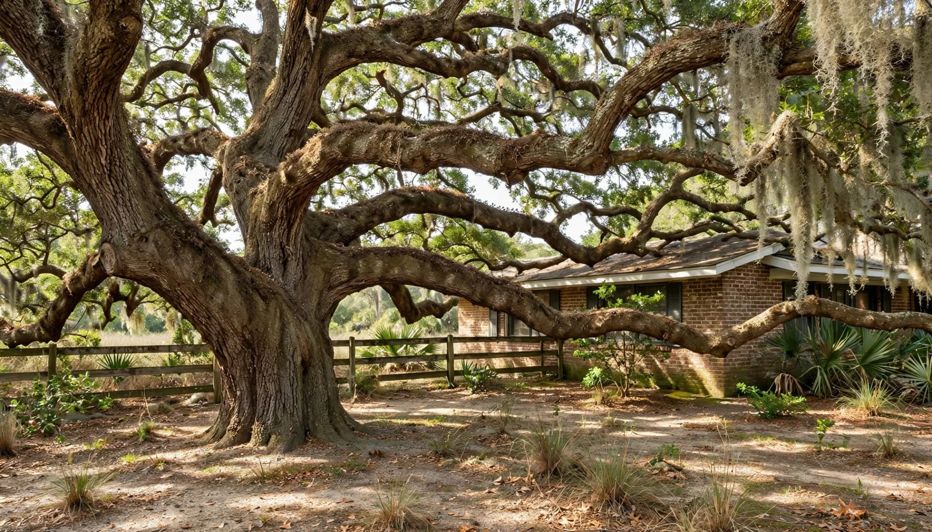 Live oak coastal georgia yard